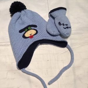 Toby BOW WOW Hat Mitten Set INFANT